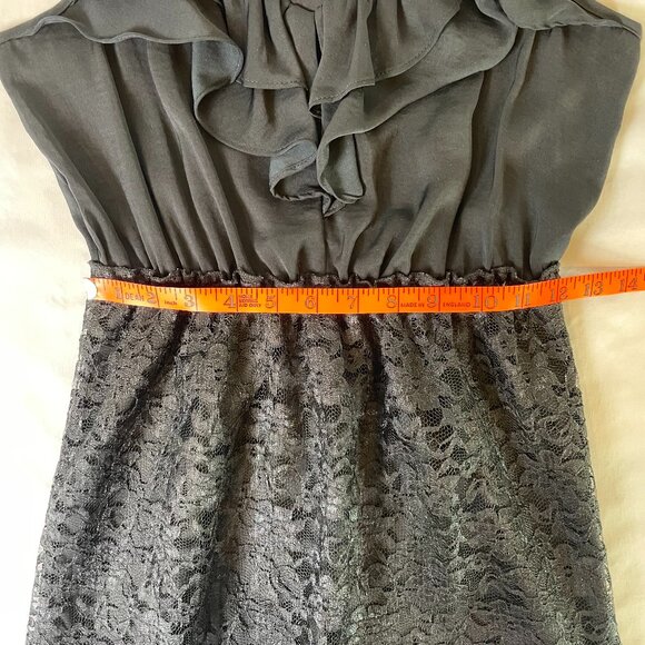 Xhilaration Size S Black Ruffle and Lace Dress Sleeveless Mini Lined - Picture 7 of 13
